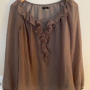 Taupe key hole top